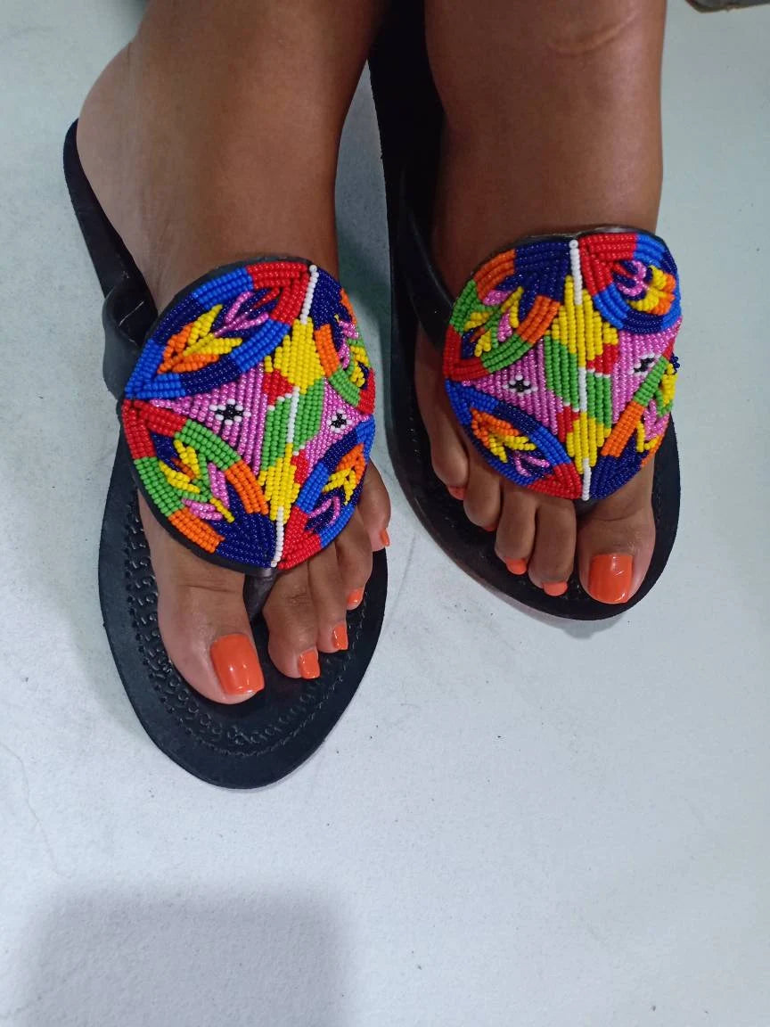 ON Sale:Beaded Sandals/Sandals Women Leather/African Beaded Sandals/Sandals Women/Leather Sandals Women/Summer Sandals/Mothers Day Gift.